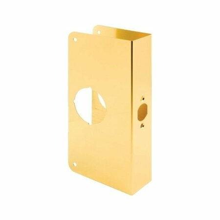 DEFENDER SECURITY Door Reinforcer Brass 1-3/8in U 9541